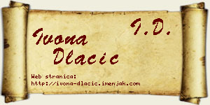 Ivona Dlačić vizit kartica